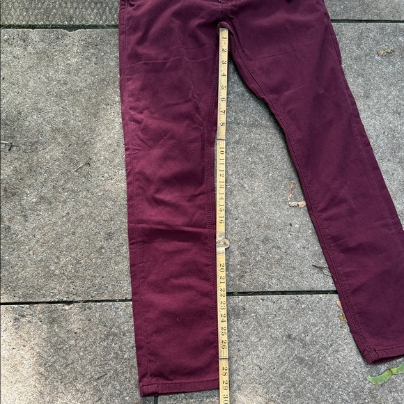 21men Men’s Skinny Burgundy Trousers - Picture 5 of 13